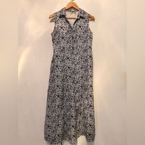 Dolma floral maxi cotton button front dress